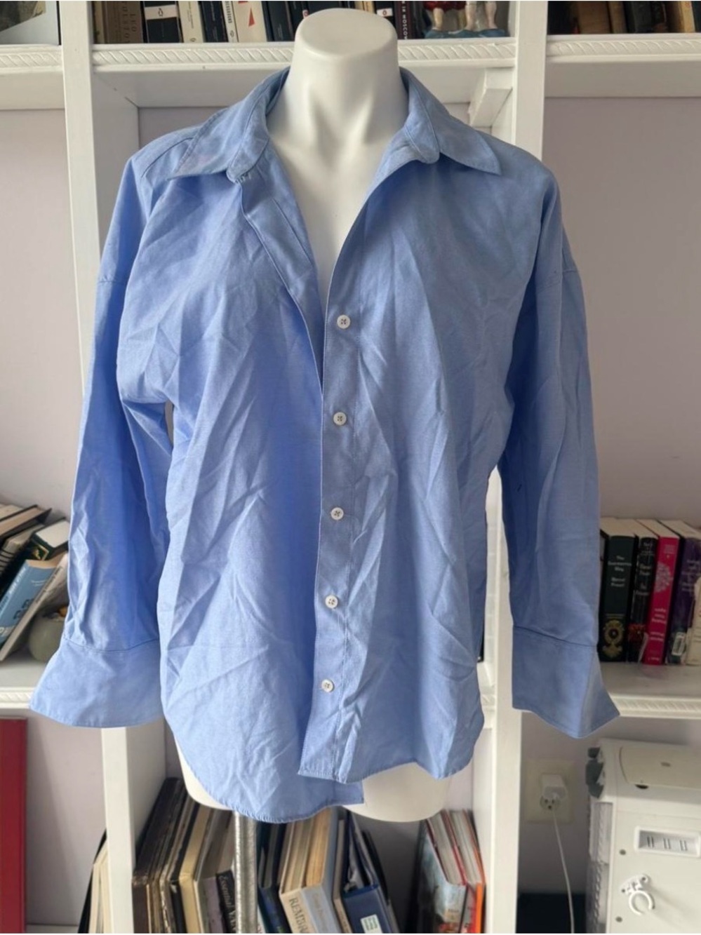 Zara Light Blue Women's Button-Down Shirt